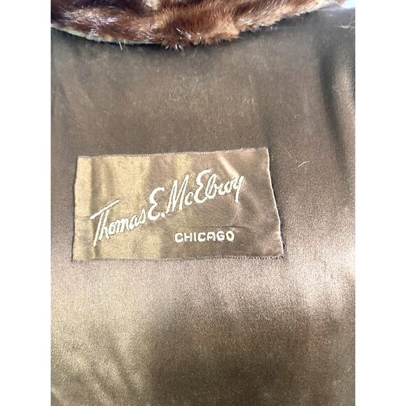 VINTAGE GLAM  PUFF SLEEVE MINK FUR FULL LENGTH POCKETS - Picture 11 of 12